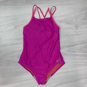 Girls Speedo One Piece (pink/orange)